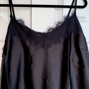 Lace Trim Black Cami